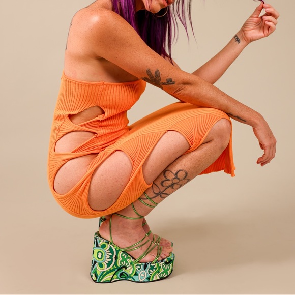 Superdown Orange Maxi Dress - Picture 3 of 4